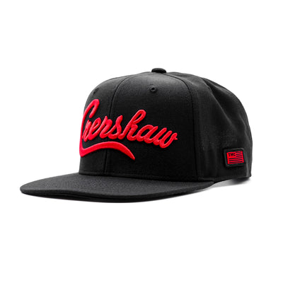 Crenshaw Limited Edition Snapback - Black/Red [3D] - Angle