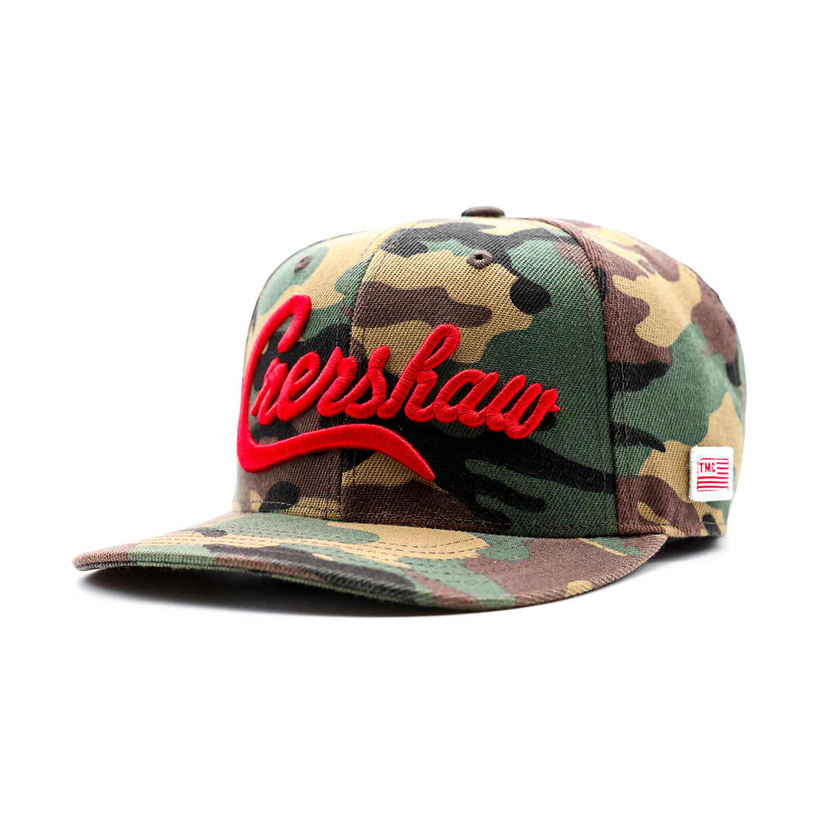 Crenshaw Limited Edition Snapback - Camo/Red - Angle