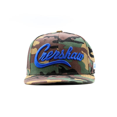 Crenshaw Limited Edition Snapback - Camo/Blue - Front