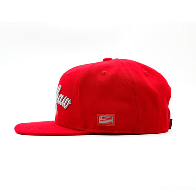 Crenshaw Limited Edition Snapback - Red/Charcoal - Side