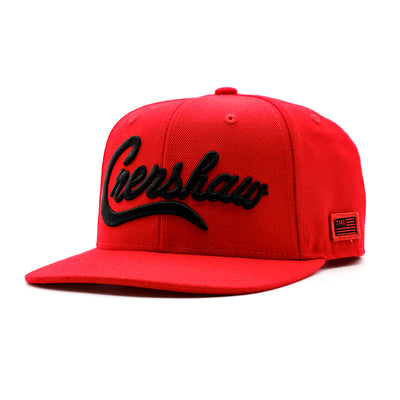 Crenshaw Limited Edition Snapback - Red/Black - Angle
