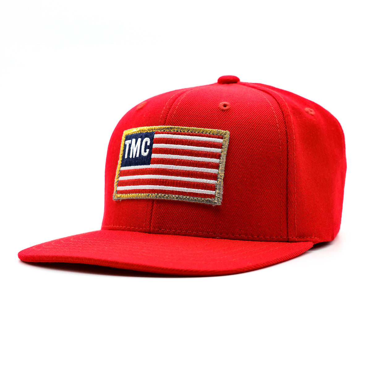TMC Flag Patch Limited Edition Snapback - Red/Red/White - Angle