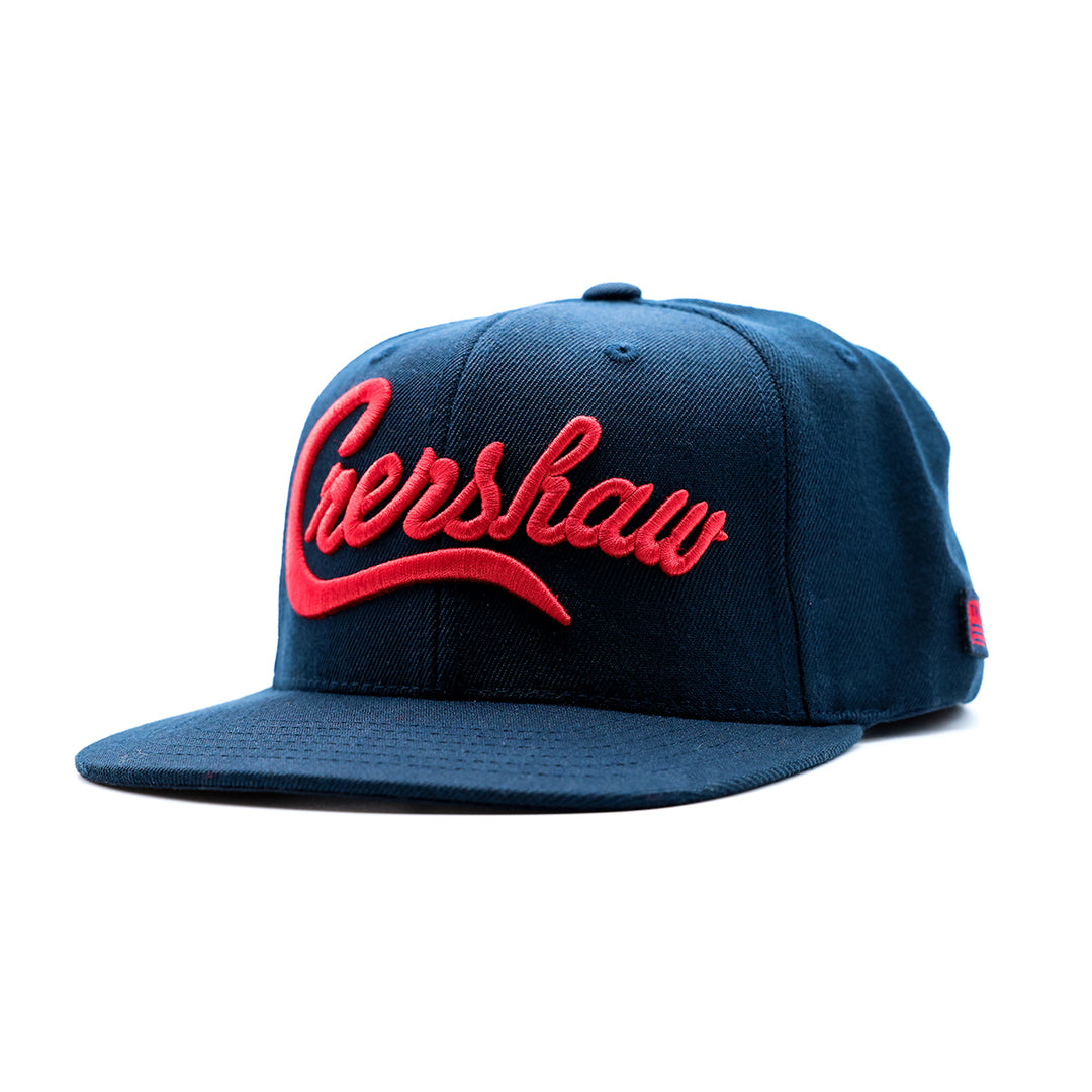 Crenshaw Limited Edition Snapback - Navy/Red – The Marathon Clothing