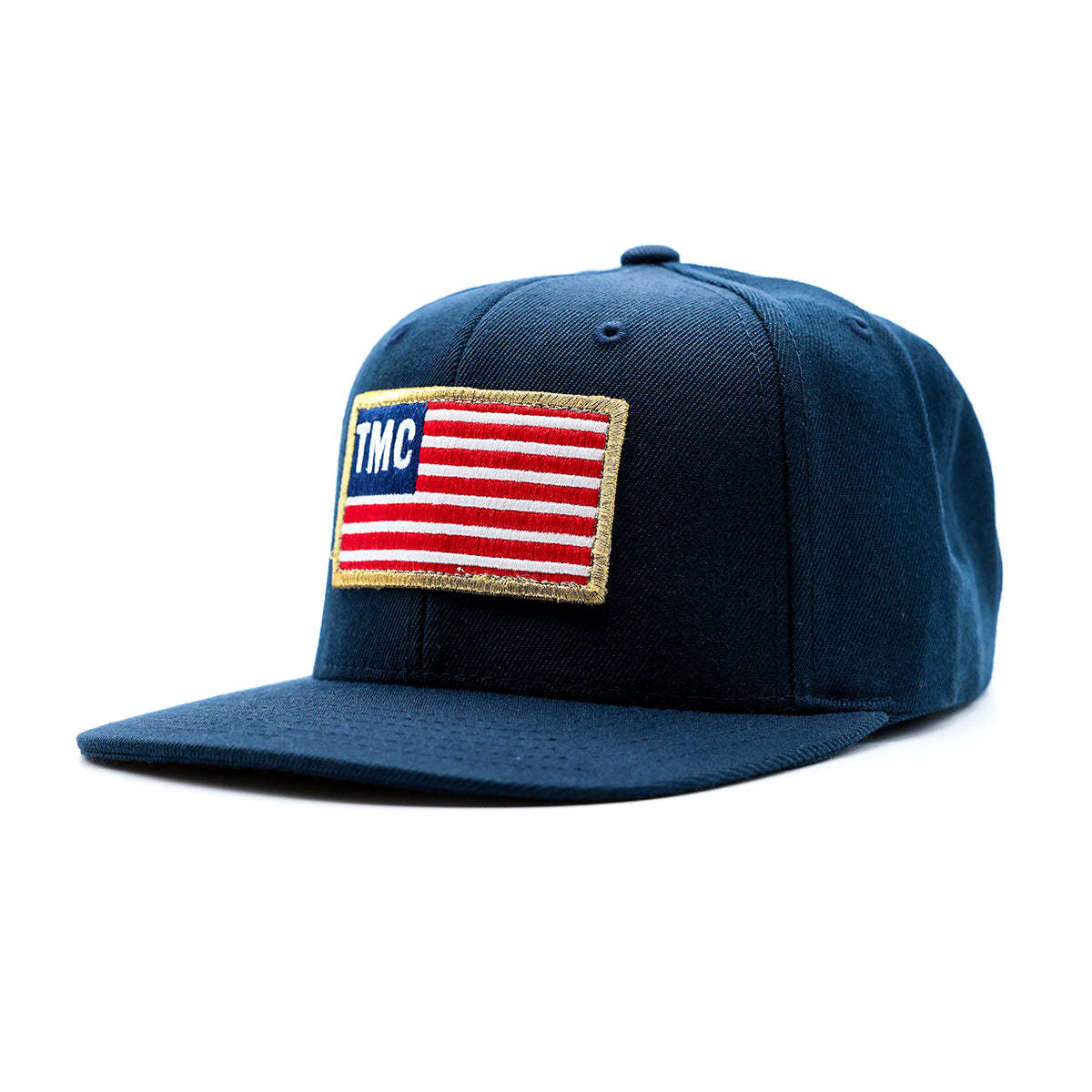 TMC Flag Patch Limited Edition Snapback - Navy/Red/White - Angle