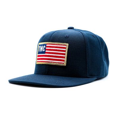 TMC Flag Patch Limited Edition Snapback - Navy/Red/White - Angle