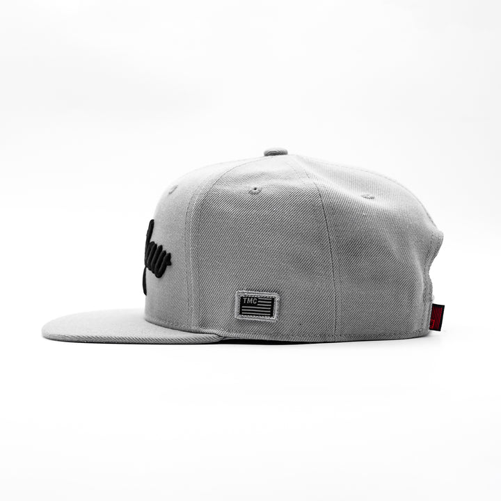 Crenshaw Limited Edition Snapback - Grey/Black – The Marathon Clothing