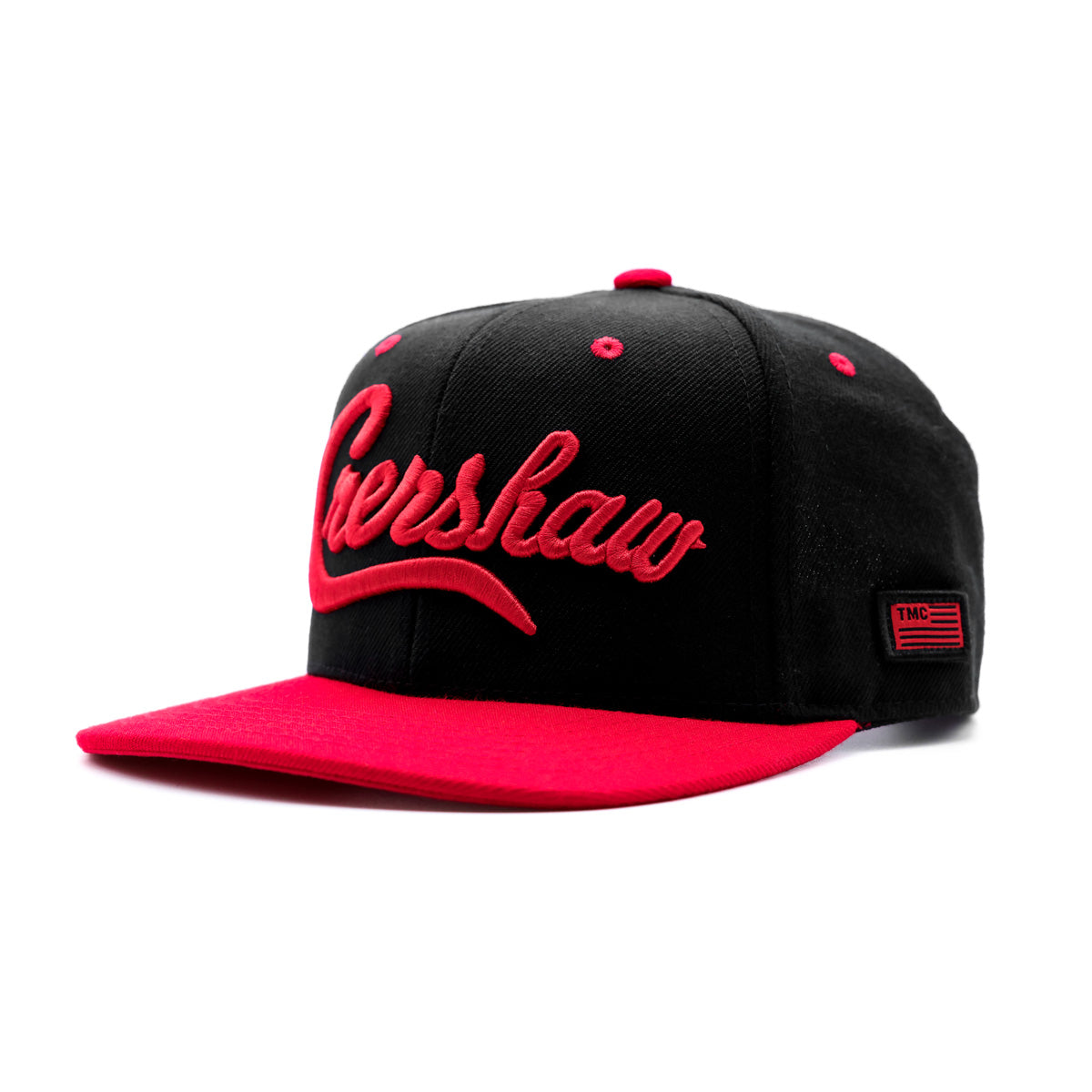Crenshaw Limited Edition Snapback - Black/Red [Two-Tone] - Angle