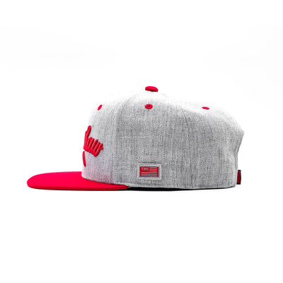 Crenshaw Limited Edition Snapback - Gray/Red [Two-Tone] - Side