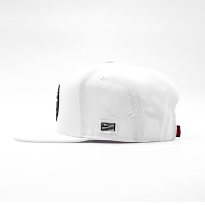 All Money In Limited Edition Snapback - White/Black - Side