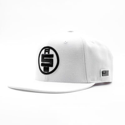 All Money In Limited Edition Snapback - White/Black - Angle