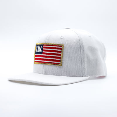 TMC Flag Patch Limited Edition Snapback - White - Angle