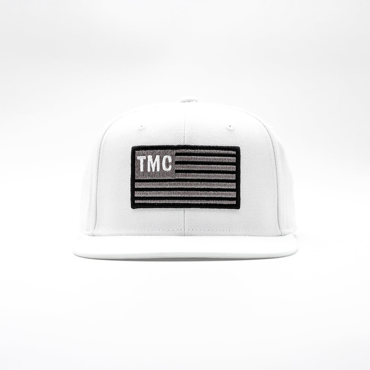 TMC Flag Patch Limited Edition Snapback - White/Black - Front