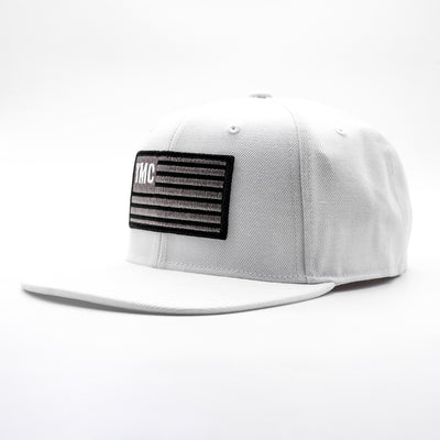 TMC Flag Patch Limited Edition Snapback - White/Black - Angle
