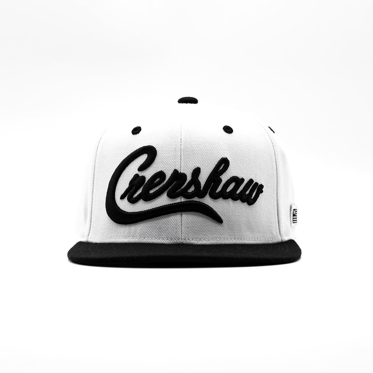 Crenshaw Limited Edition Snapback - White/Black [Two-Tone] - Front