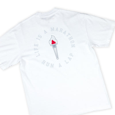 Victory Torch T-Shirt - White - Back Detail