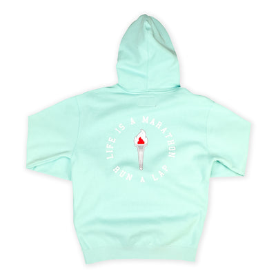 Victory Torch Hoodie - Mint - Back