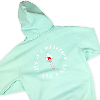 Victory Torch Hoodie - Mint - Back Detail