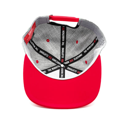 Crenshaw Limited Edition Snapback - Gray/Red [Two-Tone] - Interior