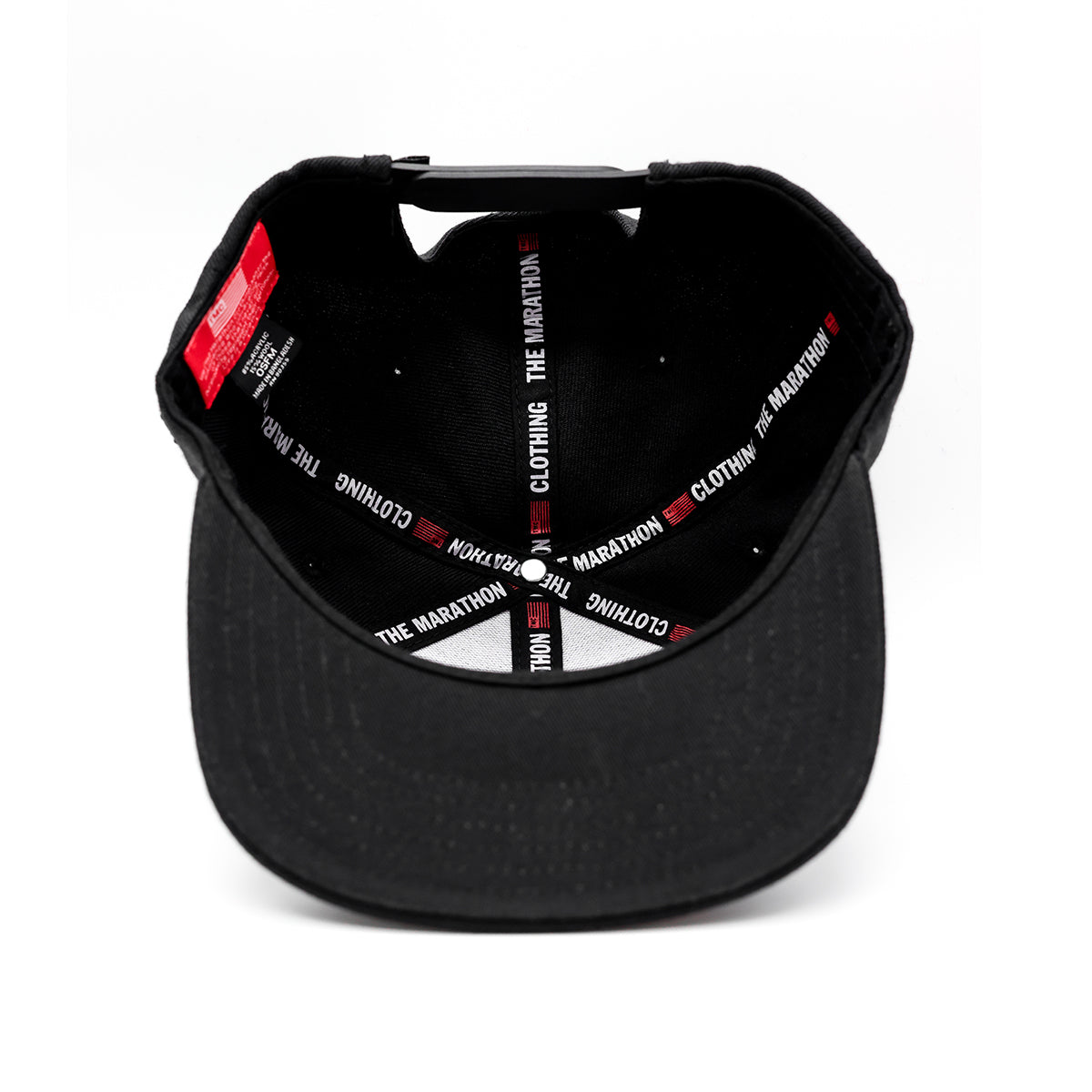 Slauson (Block Logo) Limited Edition Snapback - Black/Black - Interior