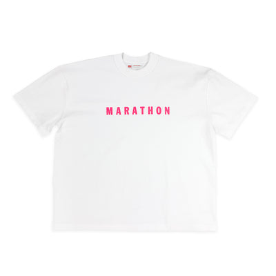 Marathon Ultra Oversized T-Shirt “Summer Day” - Hyper Pink - Front
