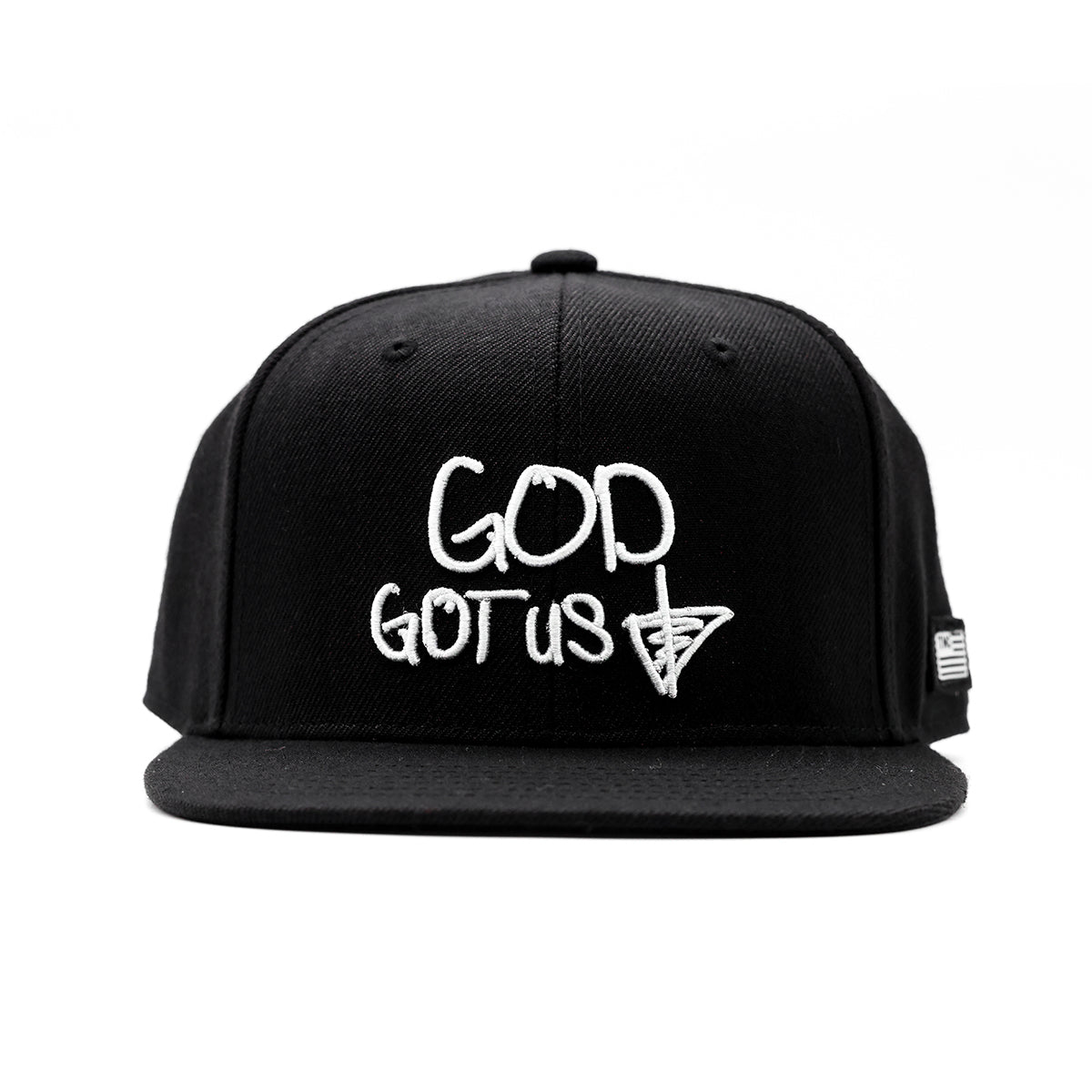 God Got Us Limited Edition Snapback - Black/White - Front