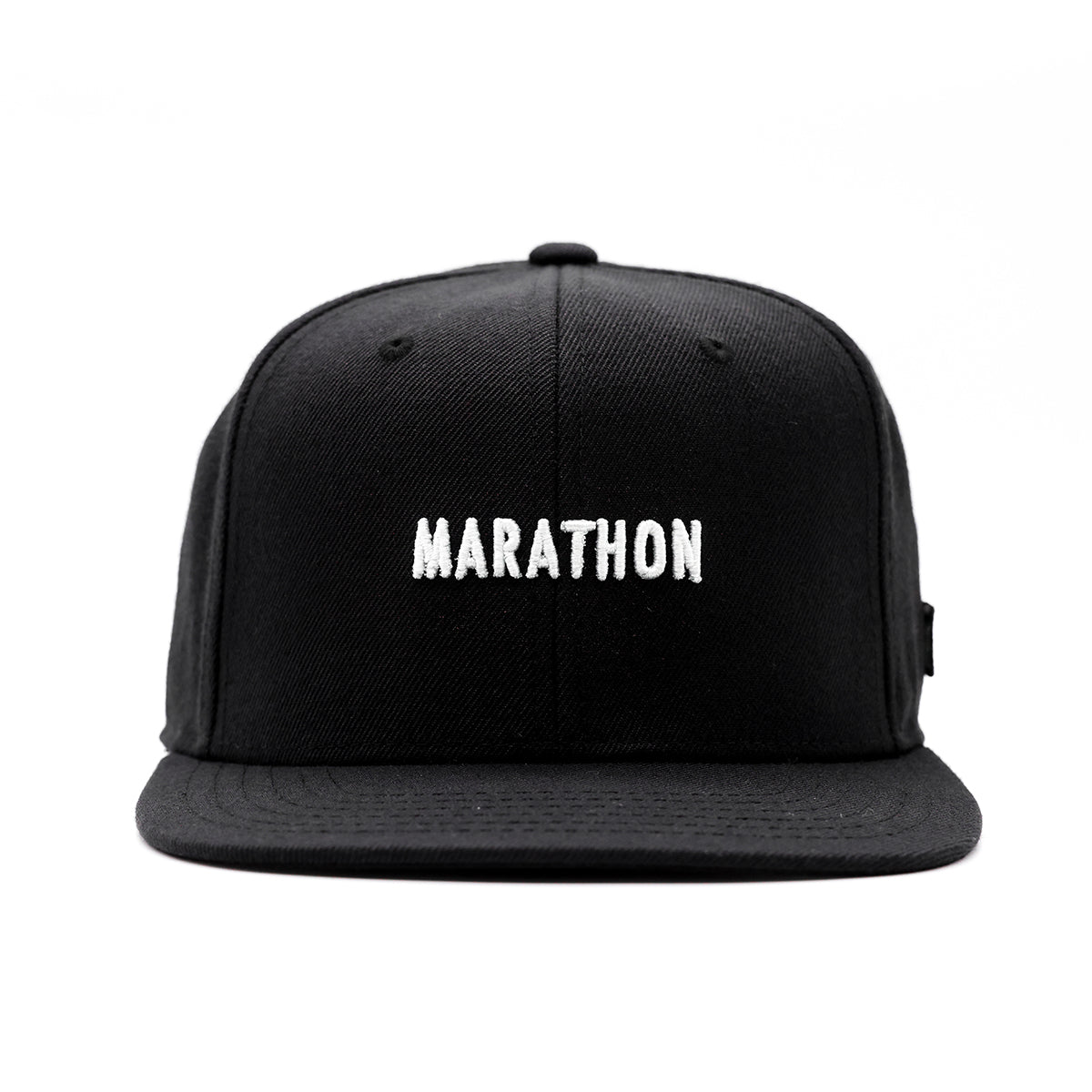 Marathon Limited Edition Snapback - Black/White - Front