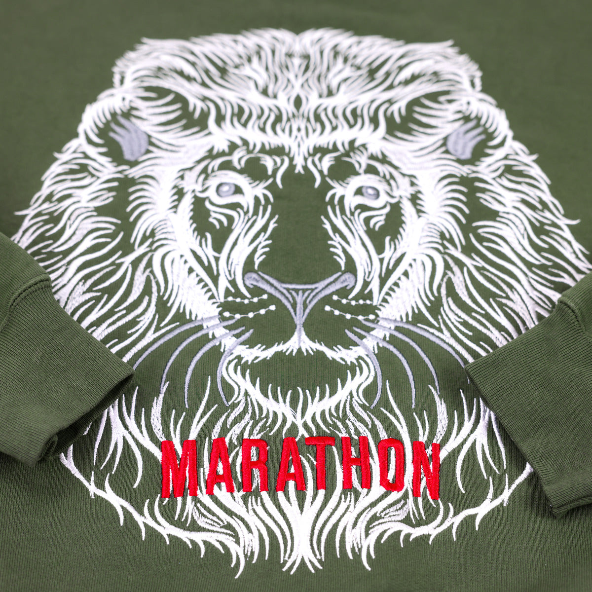 The Marathon Clothing Respect Lion Crew - Olive - Graphic