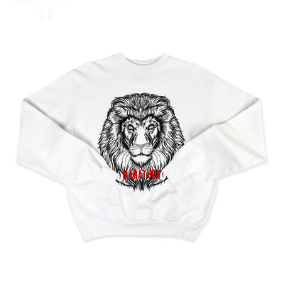 The Marathon Clothing Respect Lion Crew - White - Front