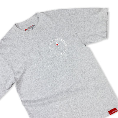 Victory Torch T-Shirt - Soft Grey - Front Detail