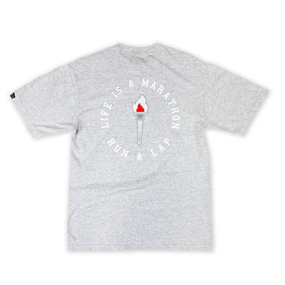 Victory Torch T-Shirt - Soft Grey - Back