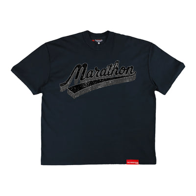 Collegiate Script T-Shirt - Black/Grey