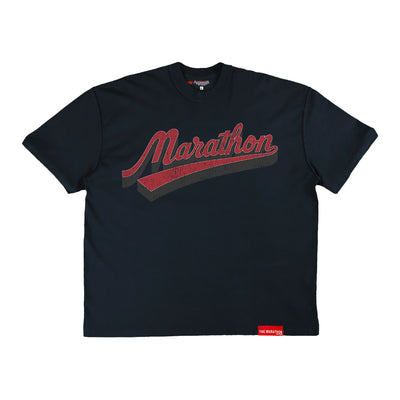 Collegiate Script T-Shirt - Black/Red