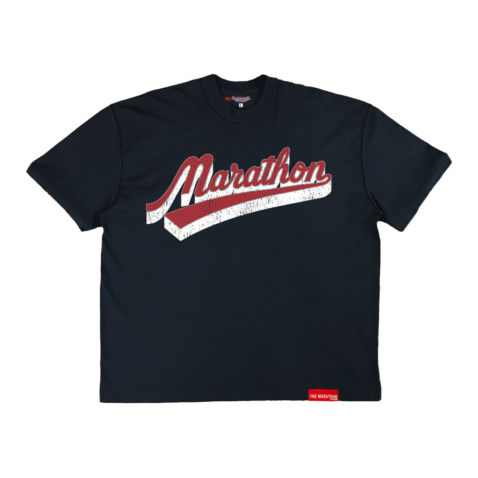 Collegiate Script T-Shirt - Black/White