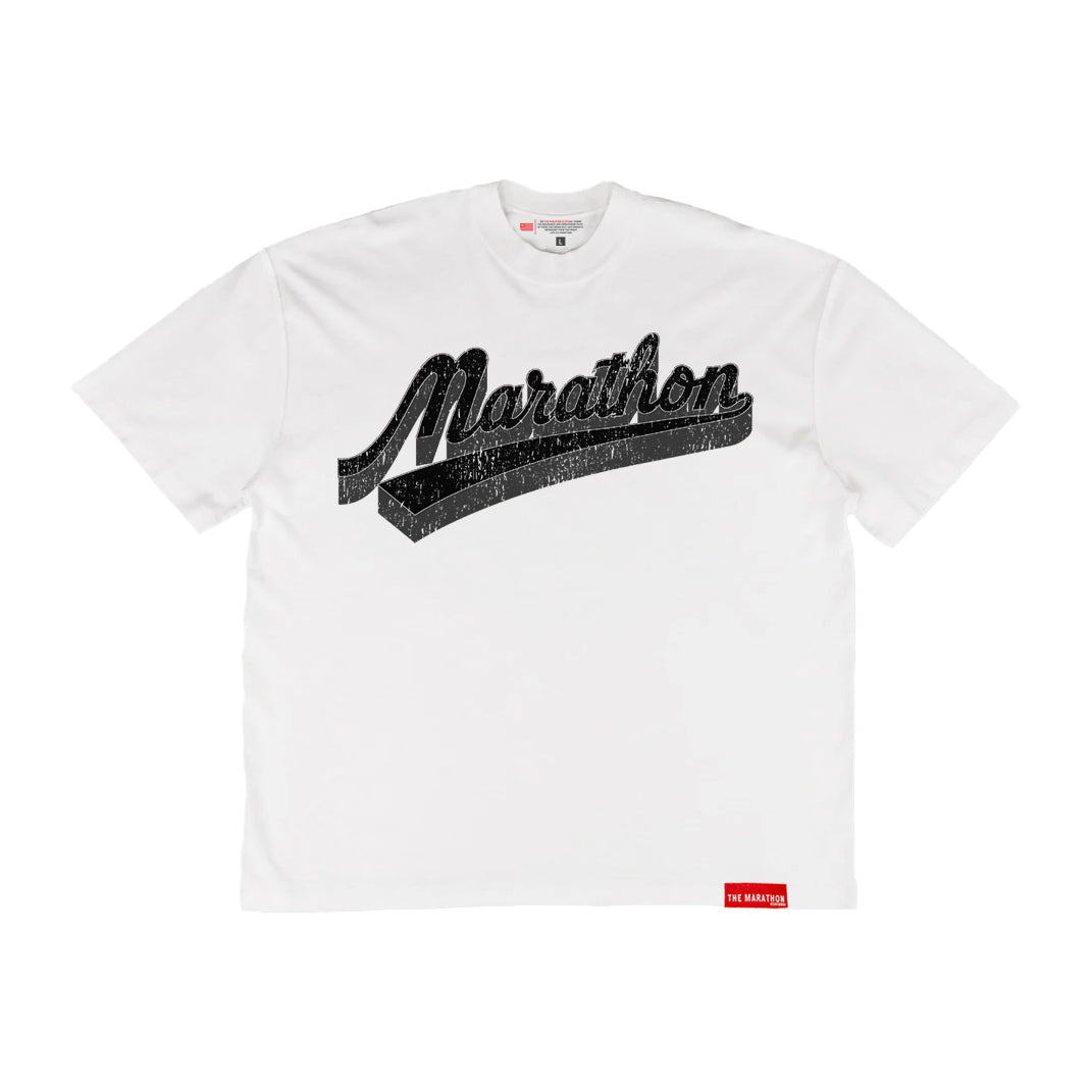 Collegiate Script T-Shirt - White/Black
