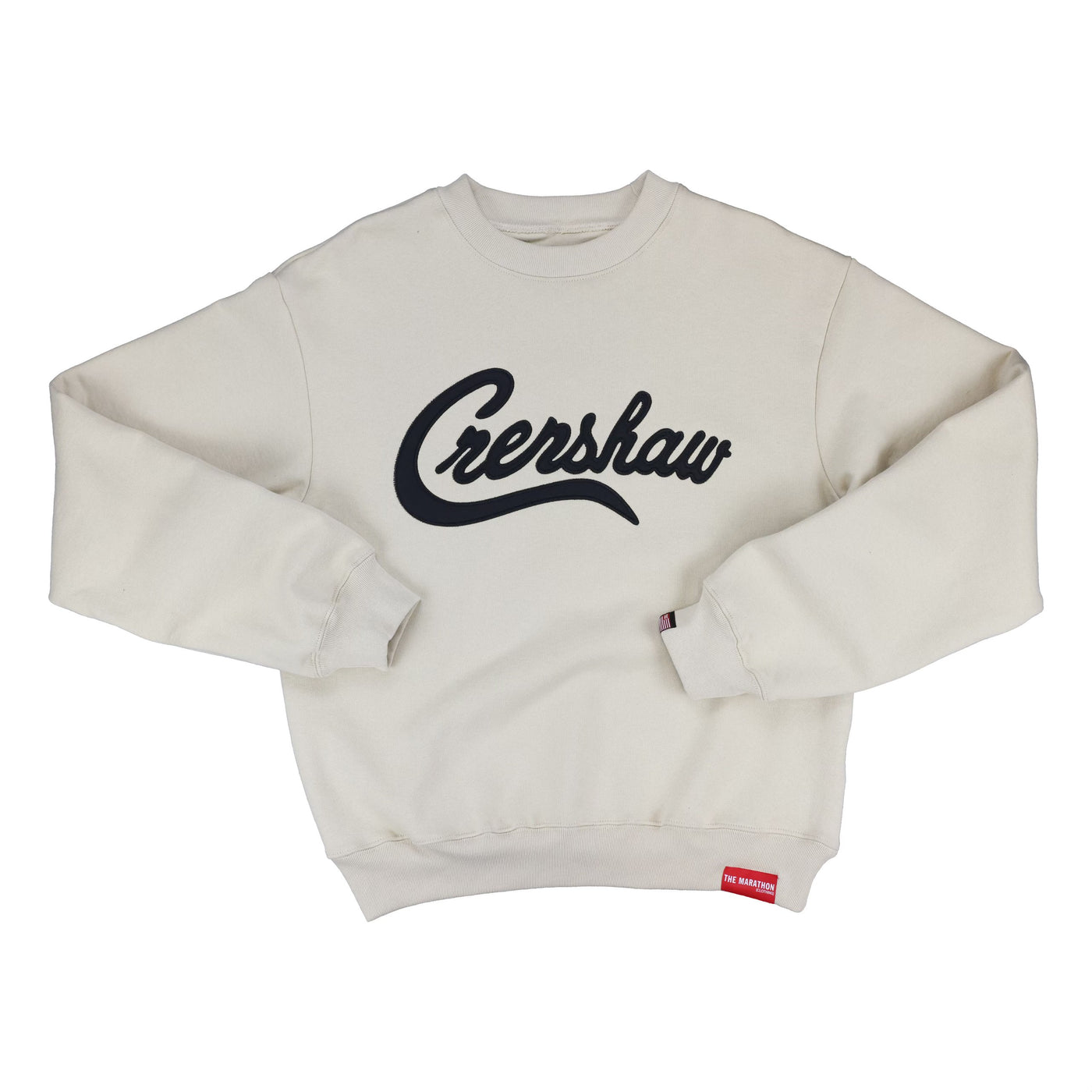 Crenshaw Crewneck Bone Black The Marathon Clothing