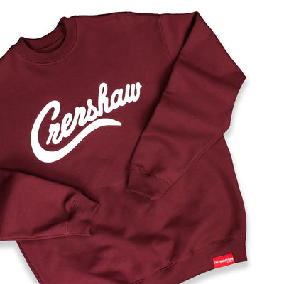 Limited Edition Ultra Crenshaw Crewneck - Burgundy/White - Detail 1