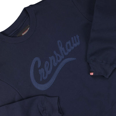 Crenshaw Crewneck - Navy - Detail