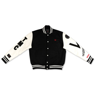 The Marathon Clothing - Crenshaw Letterman Jacket - Black