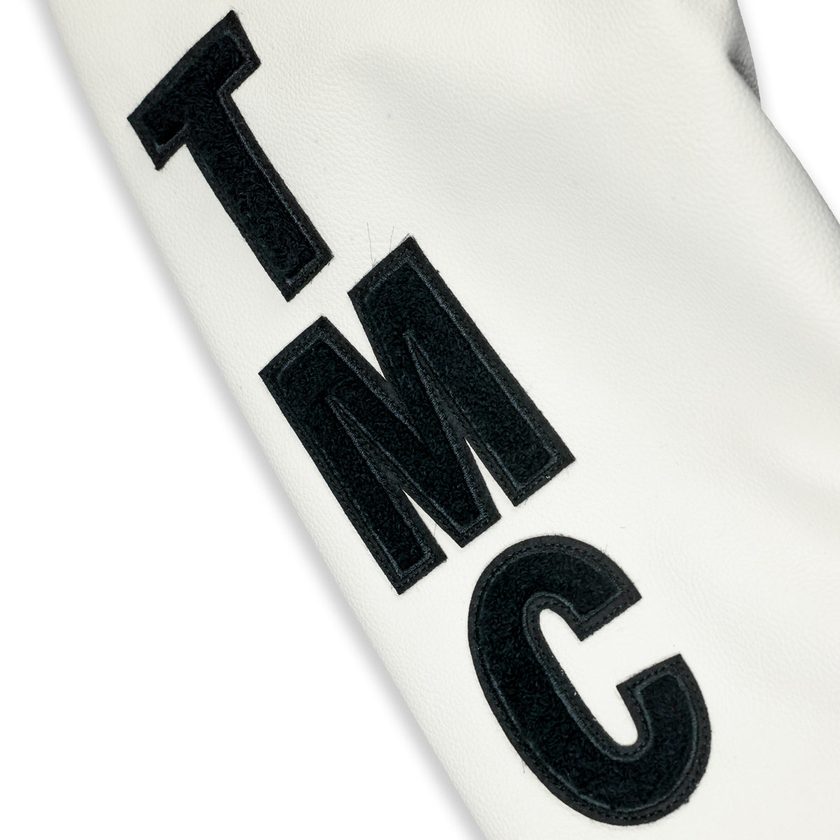 The Marathon Clothing - Crenshaw Letterman Jacket - Black - TMC Sleeve Detail