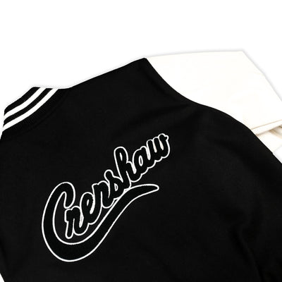 The Marathon Clothing - Crenshaw Letterman Jacket - Black - Back Detail