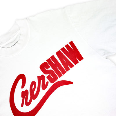Crenshaw Mashup T-shirt - White/Red - Close Up
