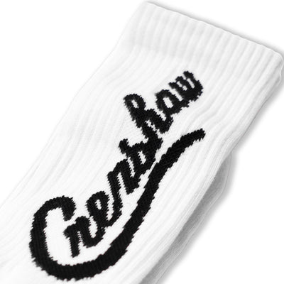 Crenshaw Socks - White/Black - Detail