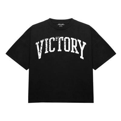 Vintage Distressed Victory T-Shirt - Black