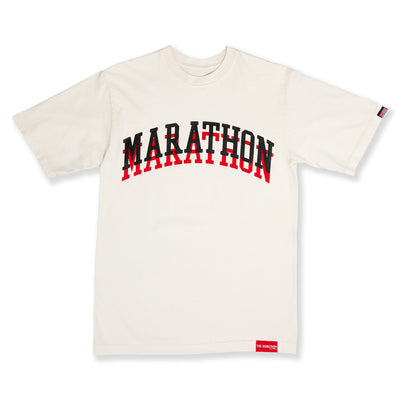 Marathon Double Arch T-Shirt - Bone - Front