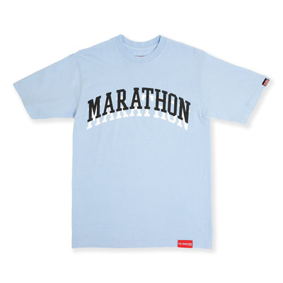 Marathon Double Arch T-Shirt - Powder Blue - Front
