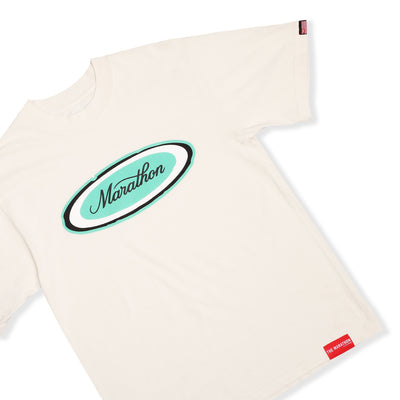 Marathon Emblem T-Shirt - Bone/Mint - Front Detail