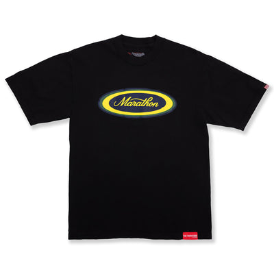Marathon Emblem T-Shirt - Black/Navy/Green - Front