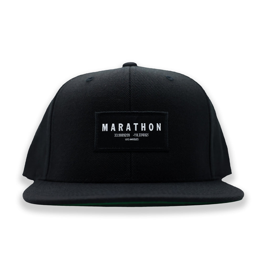 Marathon Foundation Patch Snapback - Black – The Marathon Clothing