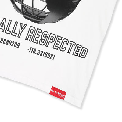 Marathon Globally Respected T-Shirt - White/Black - Woven Label