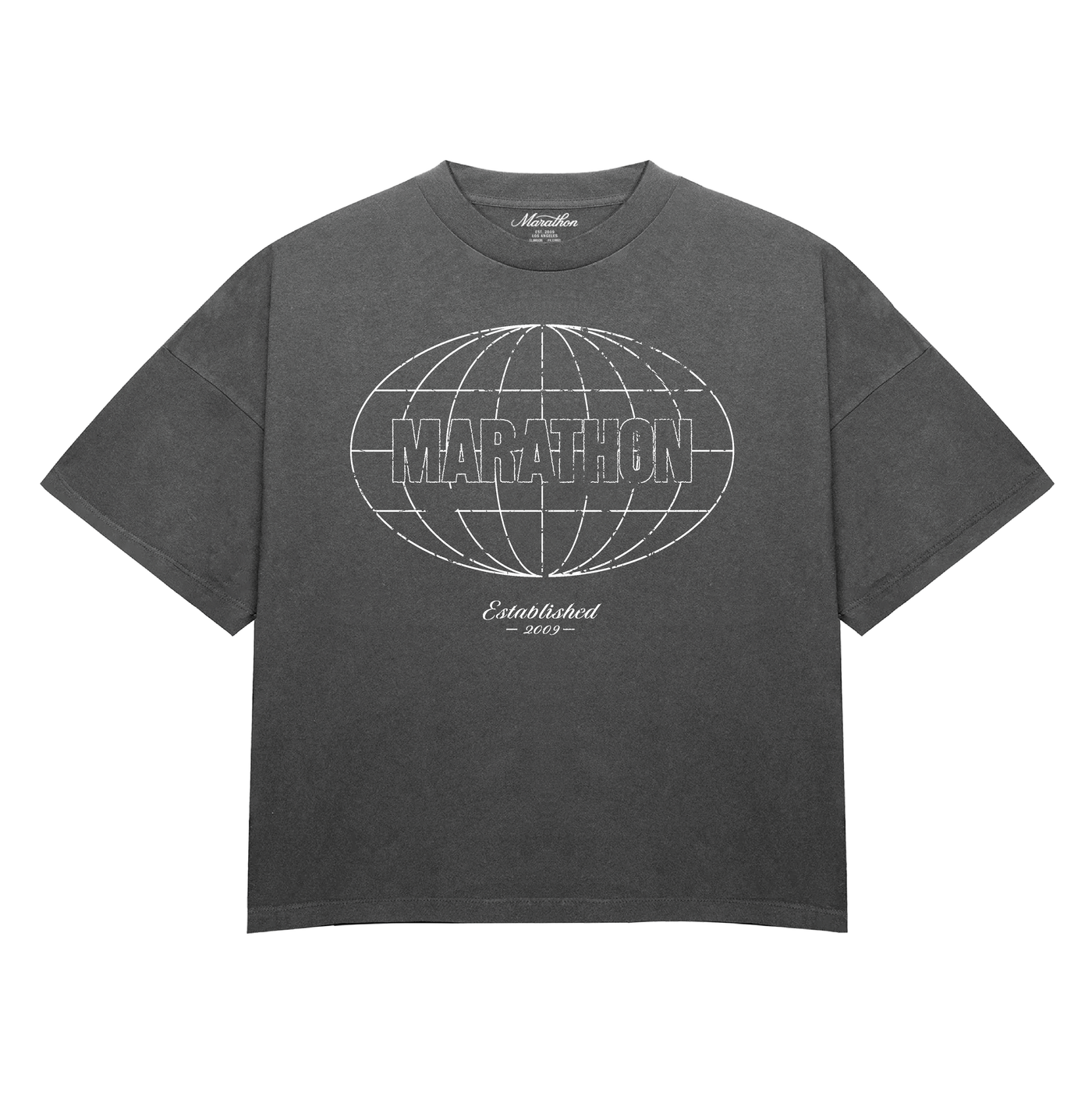 Marathon Established Globe T-Shirt - Grey